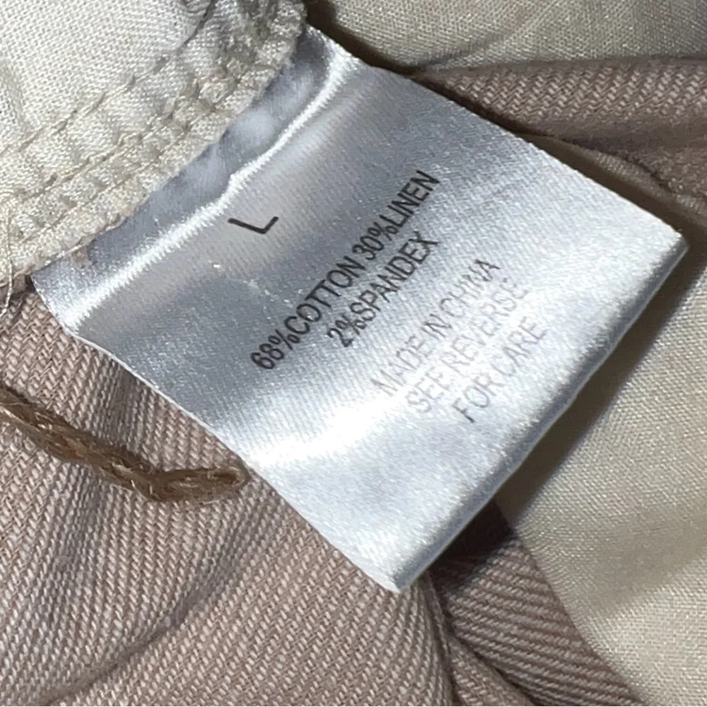 Boca Classics Island Wear Men's Cargo Shorts Tan‎ size Large pockets EUC!